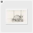 アートポストカード-Lying cow - ジャン ベルナール Postcard.