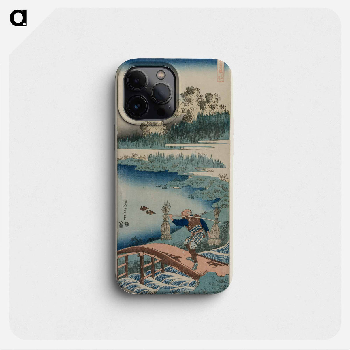 Hokusai's Tokusa-kari 木賊苅 (The Horsetail Gatherer) / Shika shashin-kyo 詩哥冩真鏡 (A Realistic Mirror of Poets) - 葛飾 北斎 Phone Case.