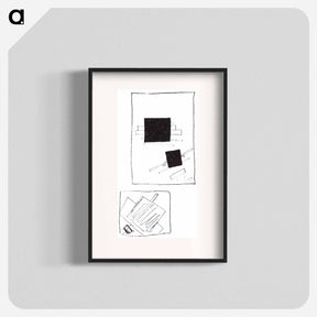 アートポスター-Two squares - カジミール マレーヴィチ Poster.