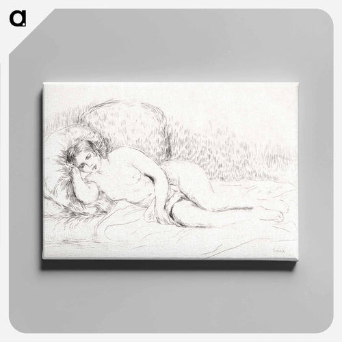 Woman Reclining, to the Left - Pierre-Auguste Renoir Canvas.
