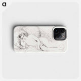 Woman Reclining, to the Left - Pierre Auguste Renoir Phone Case.