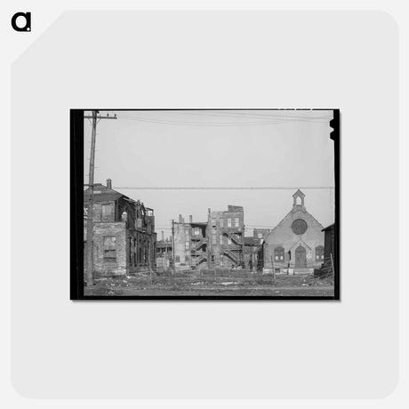 アートポストカード-Chicago African American Scene
 - ラッセル リー Postcard.