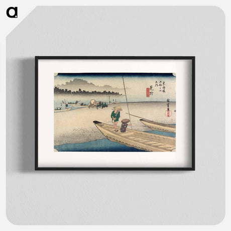 アートポスター-Mitsuke: Tenryū River View
 - 歌川 広重 Poster.