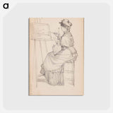 アートポストカード-(unknown) part of a sketchbook - アルバート エーデルフェルト Postcard.