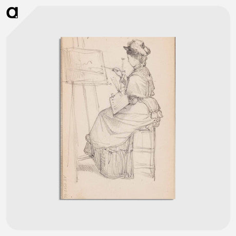 アートポストカード-(unknown) part of a sketchbook - アルバート エーデルフェルト Postcard.