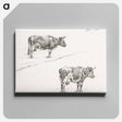 アートパネル-Two sketches of a standing cow - ジャン ベルナール Canvas.