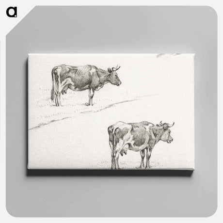 アートパネル-Two sketches of a standing cow - ジャン ベルナール Canvas.