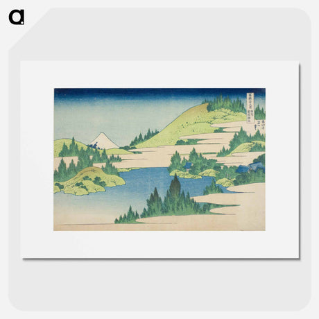 アートポスター-Katsushika Hokusai's mountain landscape - 葛飾 北斎 Poster.