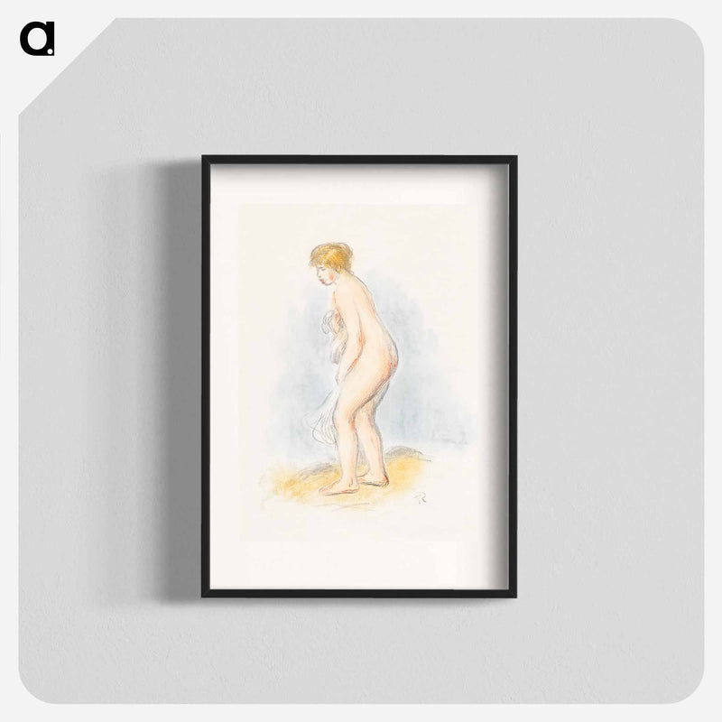 Standing Female Bather - ピエール オーギュスト ルノワール Poster.