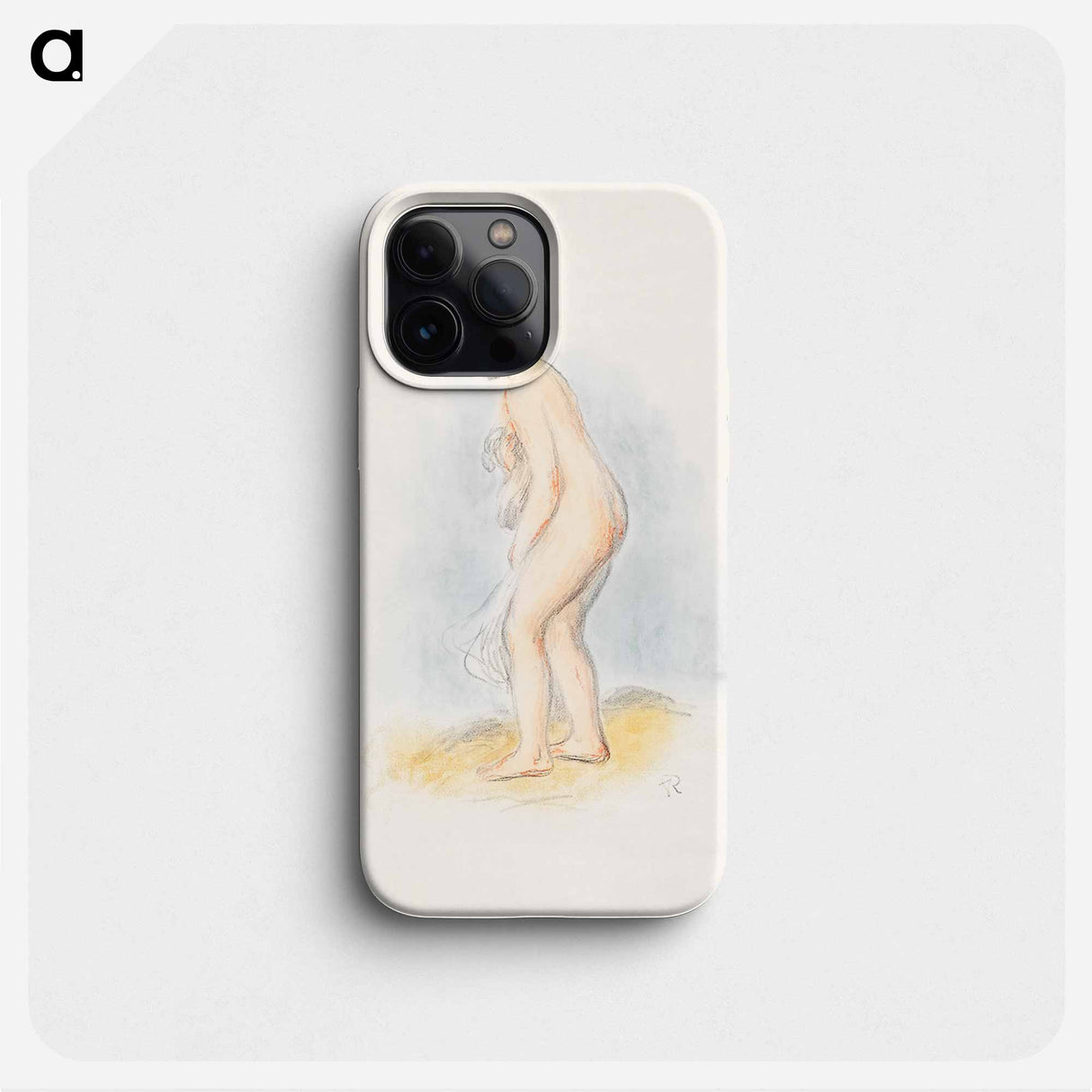 Standing Female Bather - Pierre Auguste Renoir Phone Case.