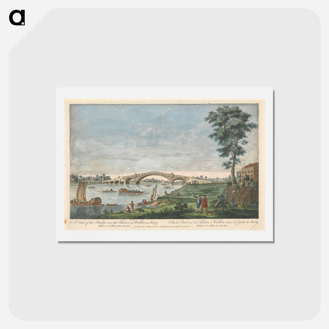 アートポストカード-A View of the Bridge over the Thames at Walton in Surry
 - イェール大学アートギャラリー Postcard.