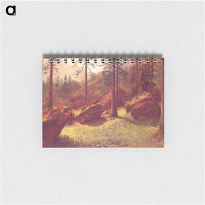 アートメモ帳-Wooded Landscape - アルバート ビアスタット Memo.