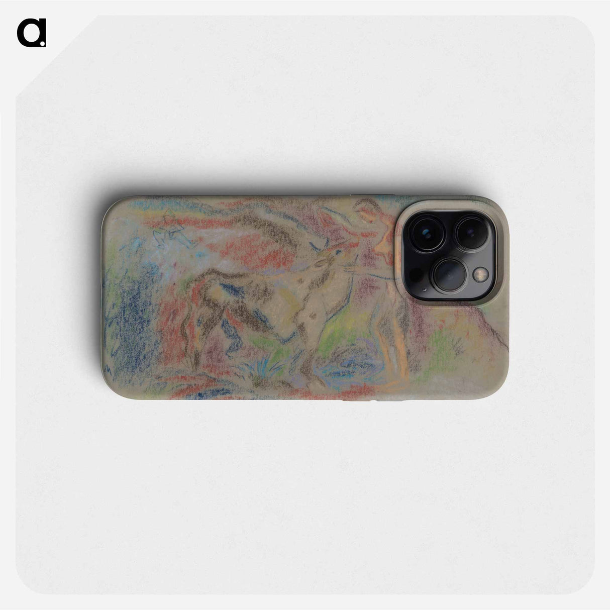 Woman with a cow - アーノルド ピーター ワイズ クビンチャン Phone Case.