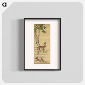 アートポスター-Symbols of Longevity: Deer under Peach and Pine
 - クリーブランド美術館 Poster.