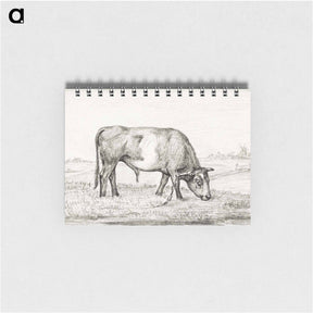 アートメモ帳-Grazing bull in a pasture - ジャン ベルナール Memo.