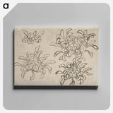 Hokusai's flower sketch - Katsushika Hokusai Canvas.