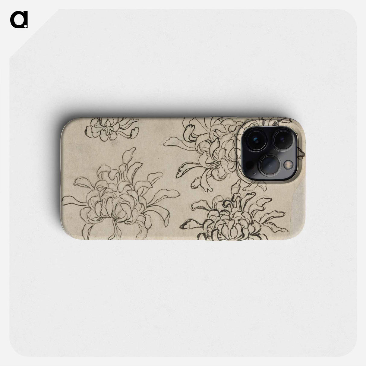 Hokusai's flower sketch - Katsushika Hokusai Phone Case.