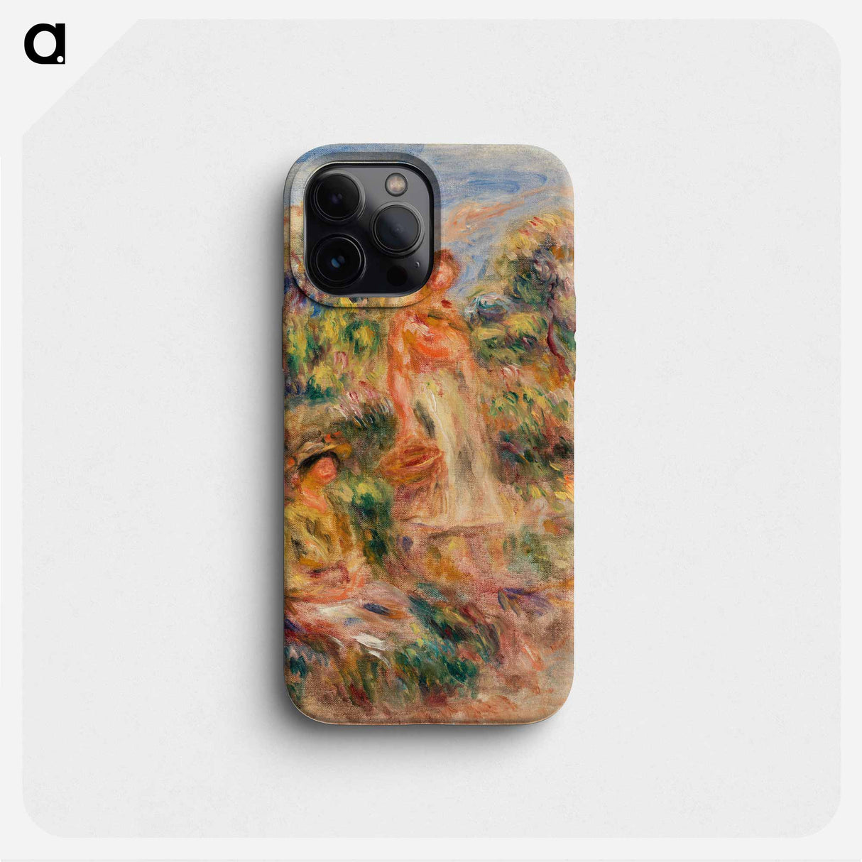 Standing Woman and Seated Woman in a Landscape - Pierre-Auguste Renoir Phone Case.