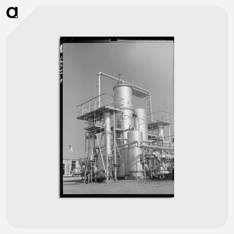 アートポストカード-Oil Refinery Equipment
 - ラッセル リー Postcard.