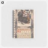 Kalenderblad december met haan - テオ ヴァン ホイテマ Memo.