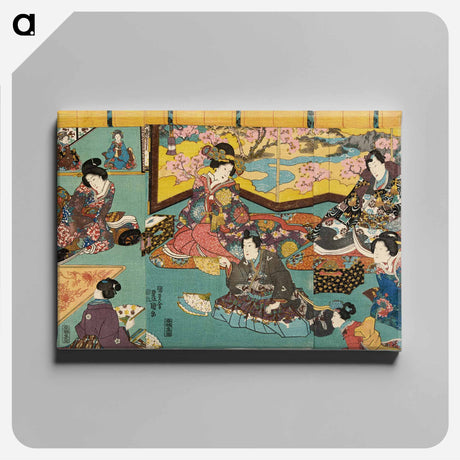 アートパネル-The Fan-tossing Game
 - 歌川 国貞 Canvas.