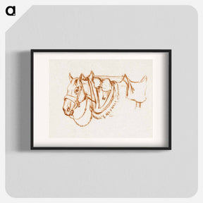 アートポスター-Head of a rigged horse - ジャン ベルナール Poster.