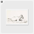 アートポストカード-Lying goat - ジャン ベルナール Postcard.