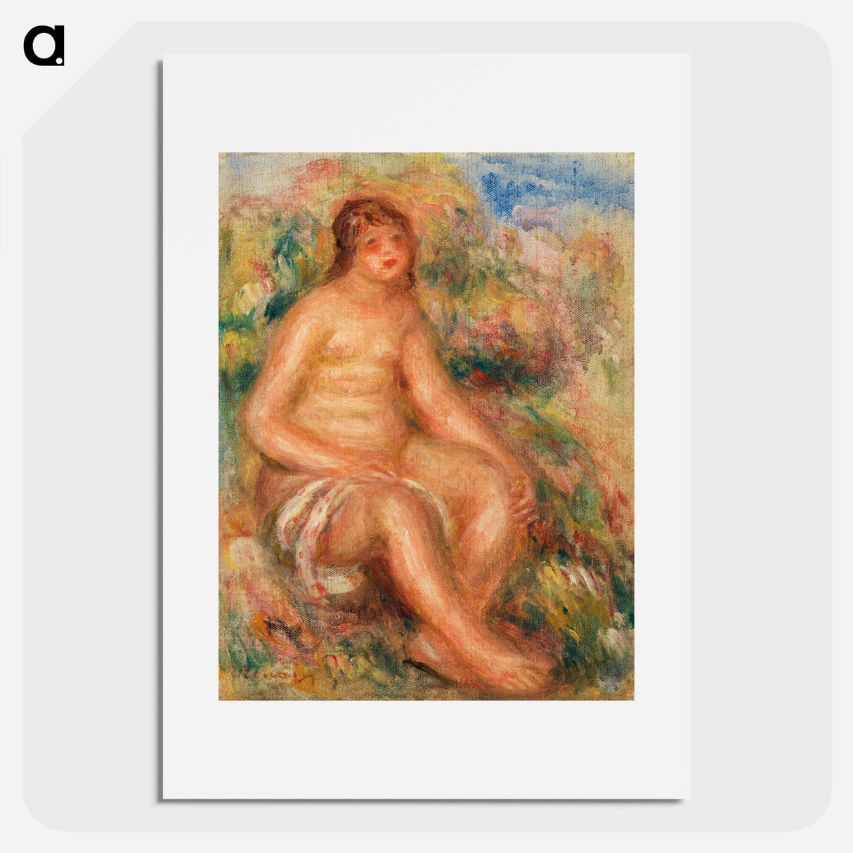 Bather - Pierre-Auguste Renoir Poster.