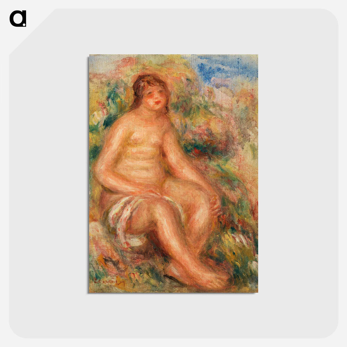 アートポストカード-Bather - ピエール オーギュスト ルノワール Postcard.