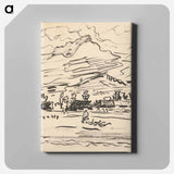 Sketchbook 19 geese in front of the village - アーノルド ピーター ワイズ クビンチャン Canvas.