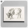 アートパネル-Grazing bull - ジャン ベルナール Canvas.