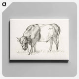 アートパネル-Grazing bull - ジャン ベルナール Canvas.