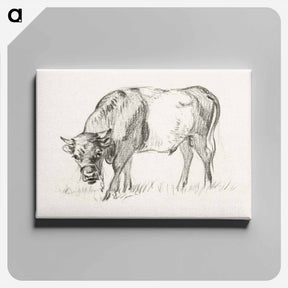 アートパネル-Grazing bull - ジャン ベルナール Canvas.
