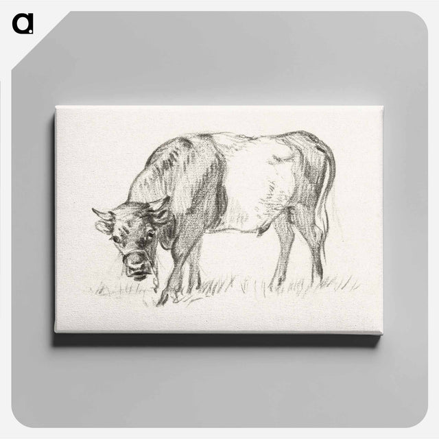 アートパネル-Grazing bull - ジャン ベルナール Canvas.