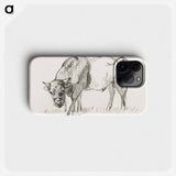 Grazing bull - ジャン ベルナール Phone Case.