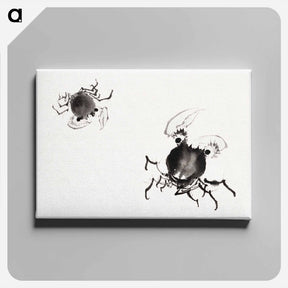 アートパネル-Japanese crabs - 葛飾 北斎 Canvas.