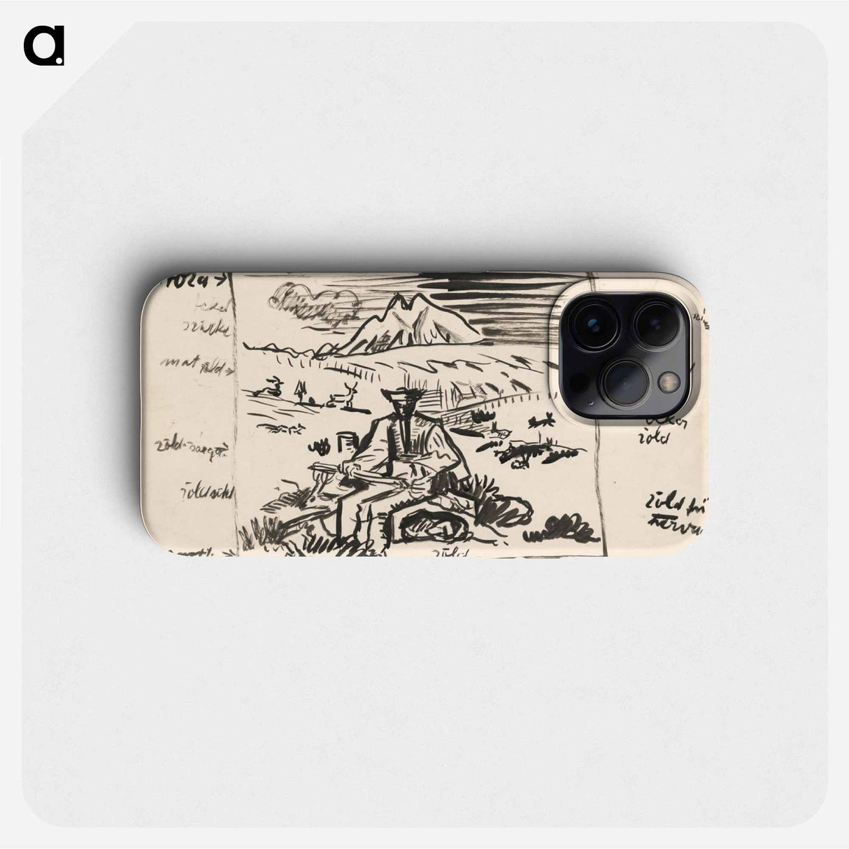 Sitting gelding - アーノルド ピーター ワイズ クビンチャン Phone Case.