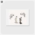 アートポストカード-Hokusai's Japanese woman from Album of Sketches - 葛飾 北斎 Postcard.