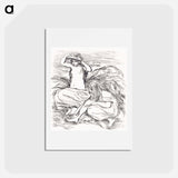 アートポストカード-Two Women Bathing - ピエール オーギュスト ルノワール Postcard.