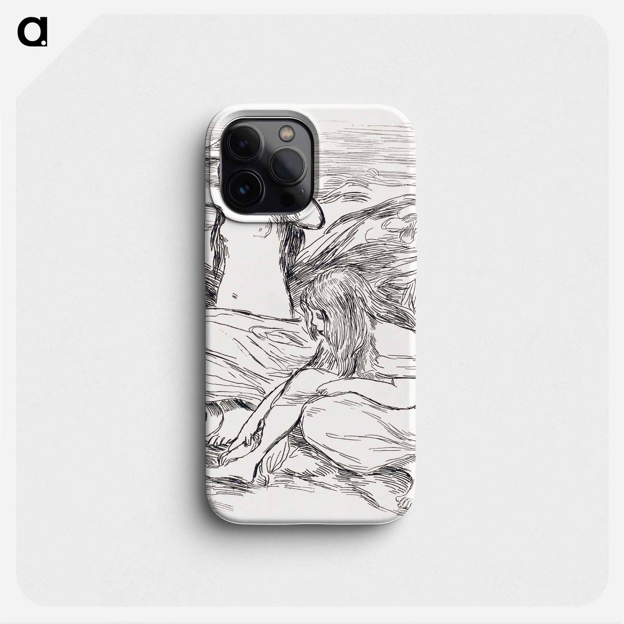 Two Women Bathing - ピエール オーギュスト ルノワール Phone Case.