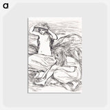 アートポストカード-Two Women Bathing - ピエール オーギュスト ルノワール Postcard.