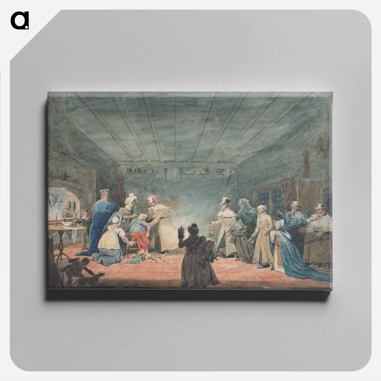 アートパネル-Cottager's Hospitality to Travellers of The Coach Broke Down
 - イェール大学アートギャラリー Canvas.