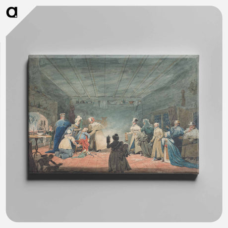 アートパネル-Cottager's Hospitality to Travellers of The Coach Broke Down
 - イェール大学アートギャラリー Canvas.
