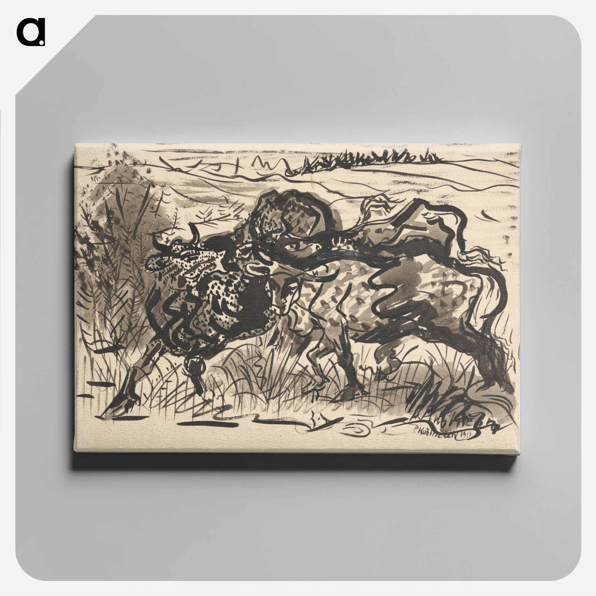Cows in a pasture - アーノルド ピーター ワイズ クビンチャン Canvas.