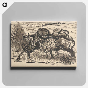 アートパネル-Cows in a pasture - アーノルド ピーター ワイズ クビンチャン Canvas.