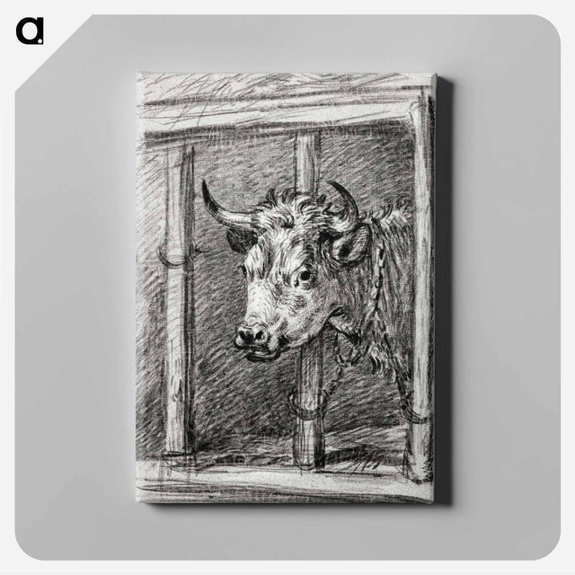アートパネル-Head of a cow - ジャン ベルナール Canvas.