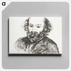 アートパネル-Portrait of Cezanne - ピエール オーギュスト ルノワール Canvas.