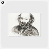 アートポストカード-Portrait of Cezanne - ピエール オーギュスト ルノワール Postcard.