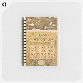 アートメモ帳-Kalenderblad juni met broedende meeuwen - テオ ヴァン ホイテマ Memo.