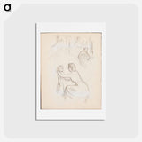 アートポストカード-(unknown)part of a sketchbook - アルバート エーデルフェルト Postcard.